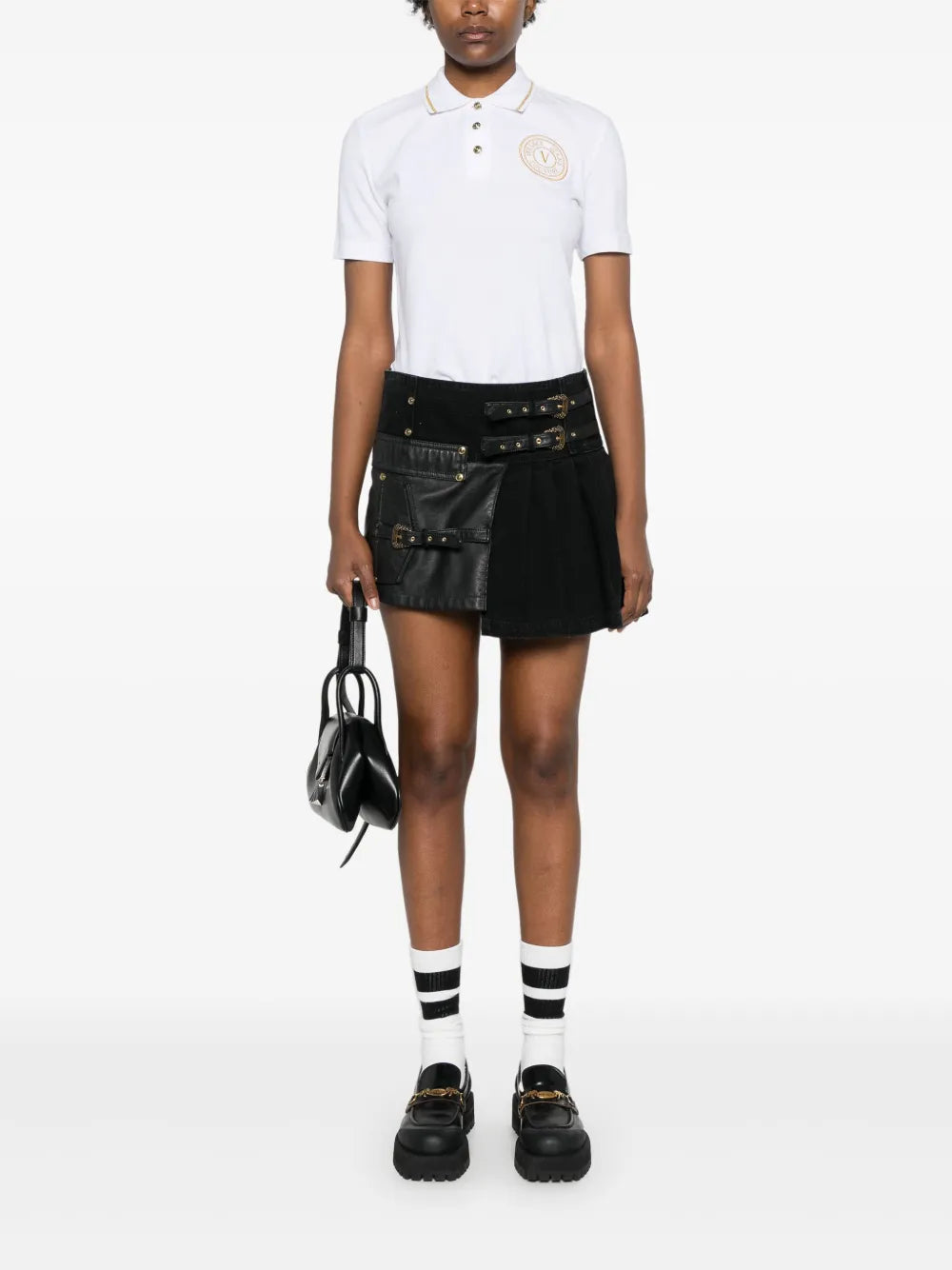Embroidered-Logo Polo Top