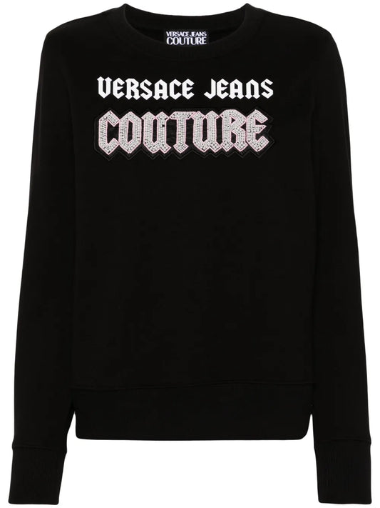 Bead-Embellished Cotton Sweatshirt