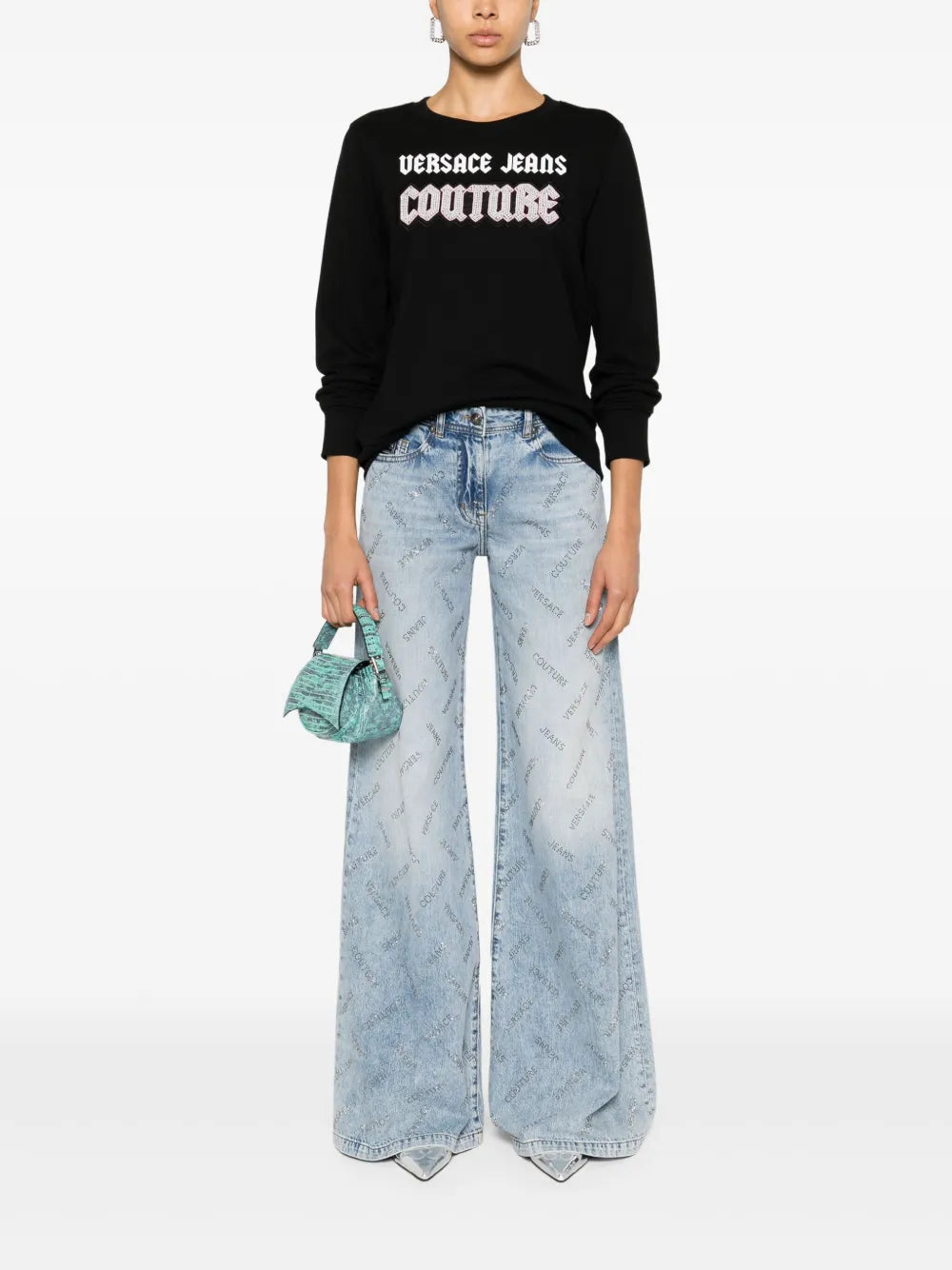 Bead-Embellished Cotton Sweatshirt