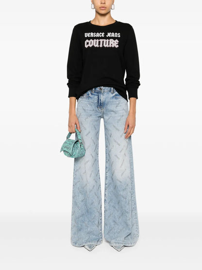 Bead-Embellished Cotton Sweatshirt