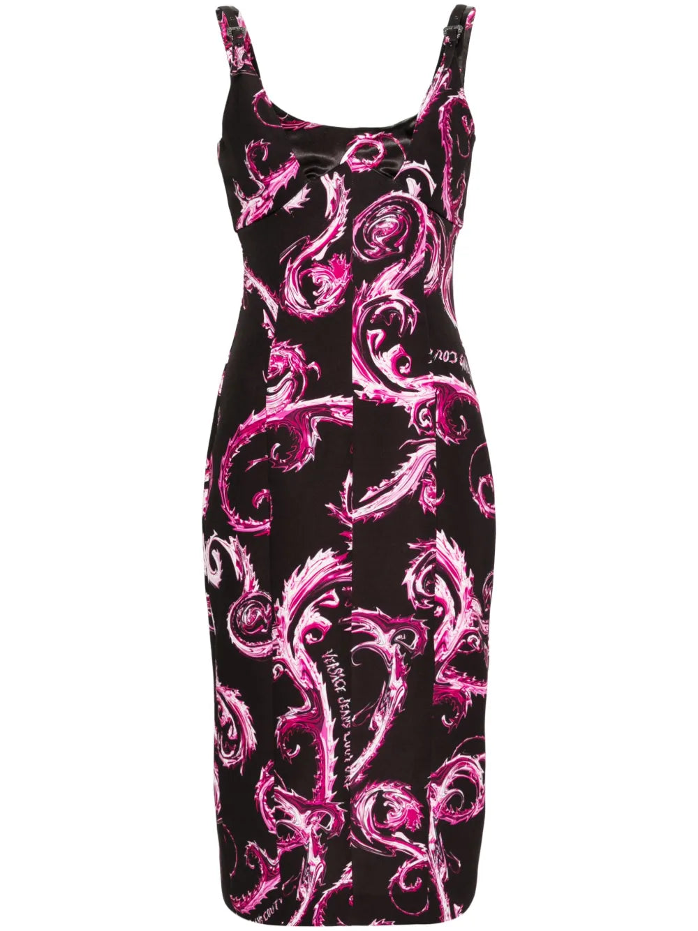 Chromo Couture-Print Midi Dress