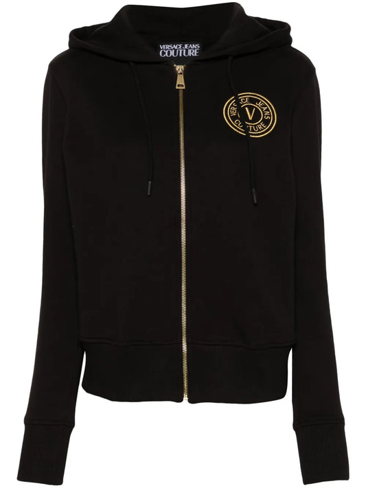 Logo-Embroidered Zip-Up Hoodie