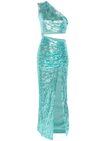 Cut-Out Sequined Maxi Dress