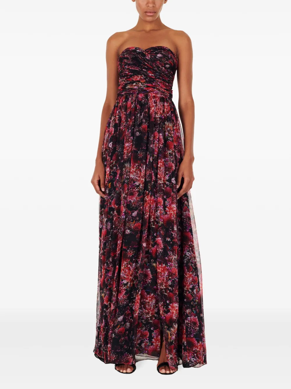 Estelle Graphic-Print Silk Chiffon Dress