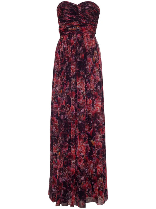 Estelle Graphic-Print Silk Chiffon Dress