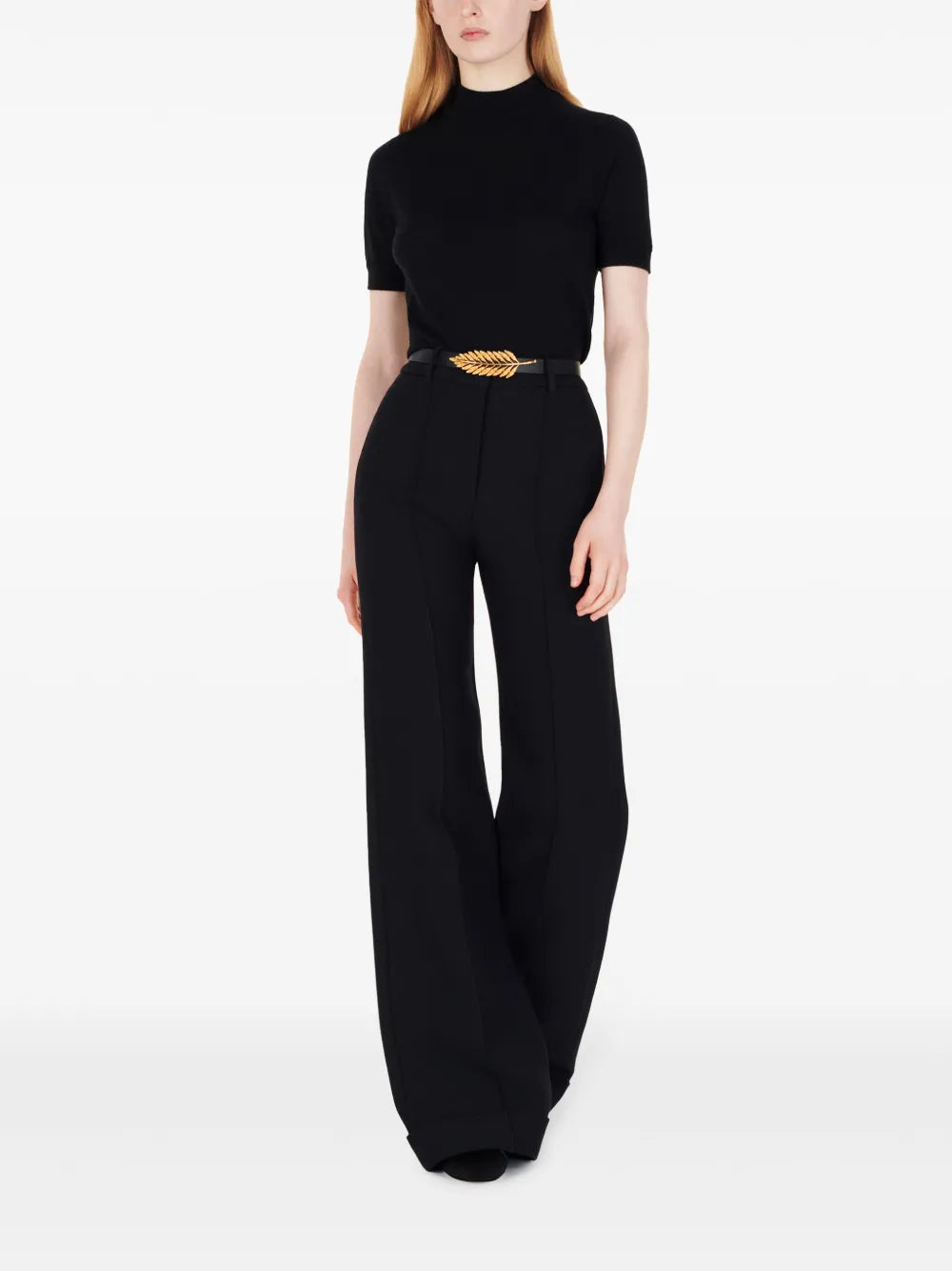 Logo-Embroidered Cashmere Top