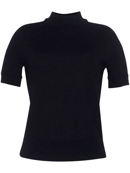 Logo-Embroidered Cashmere Top
