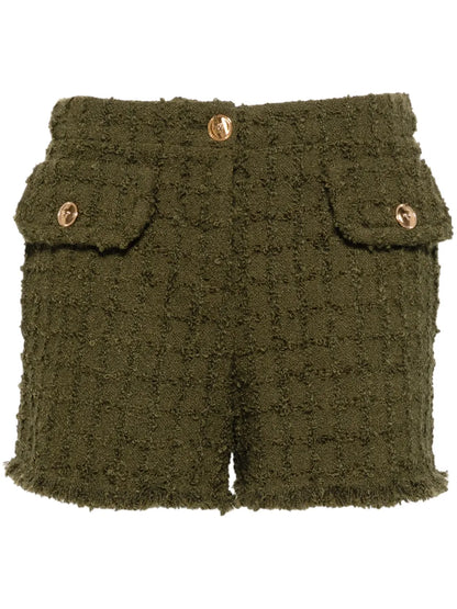 Heritage Tweed Mini Shorts