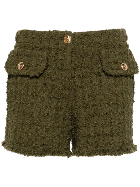 Heritage Tweed Mini Shorts