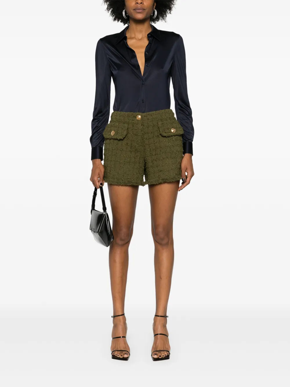 Heritage Tweed Mini Shorts