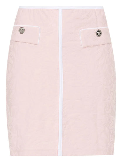 Patterned-Jacquard Mini Skirt