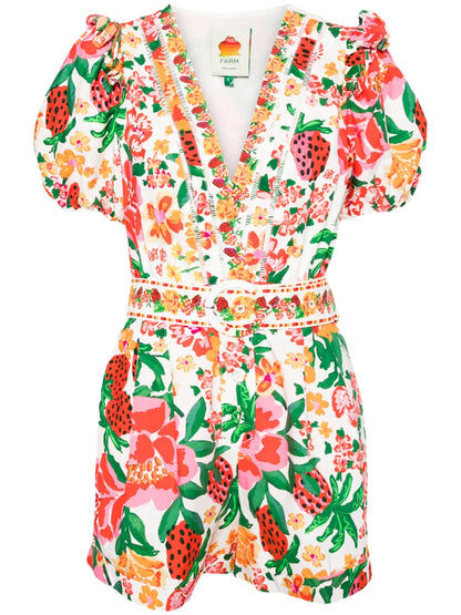 Floral-Print Playsuit