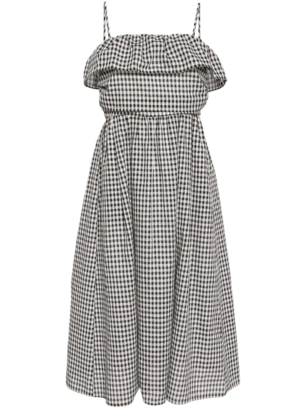 Check Pattern Midi-Dress