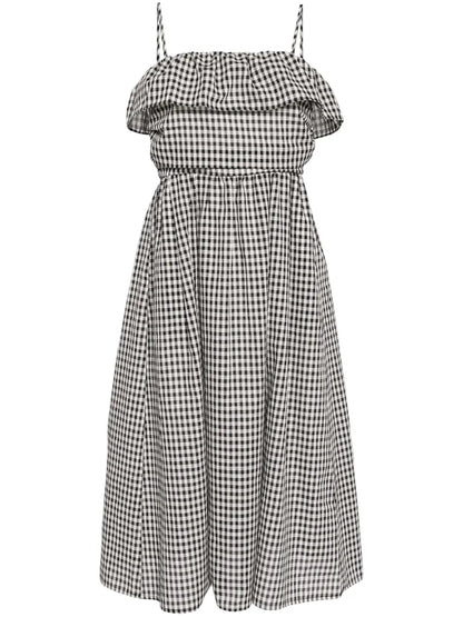 Check Pattern Midi-Dress
