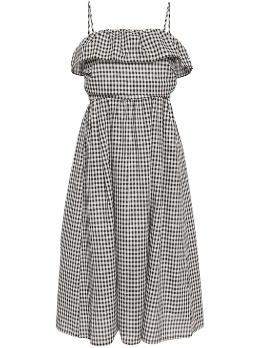 Check Pattern Midi-Dress