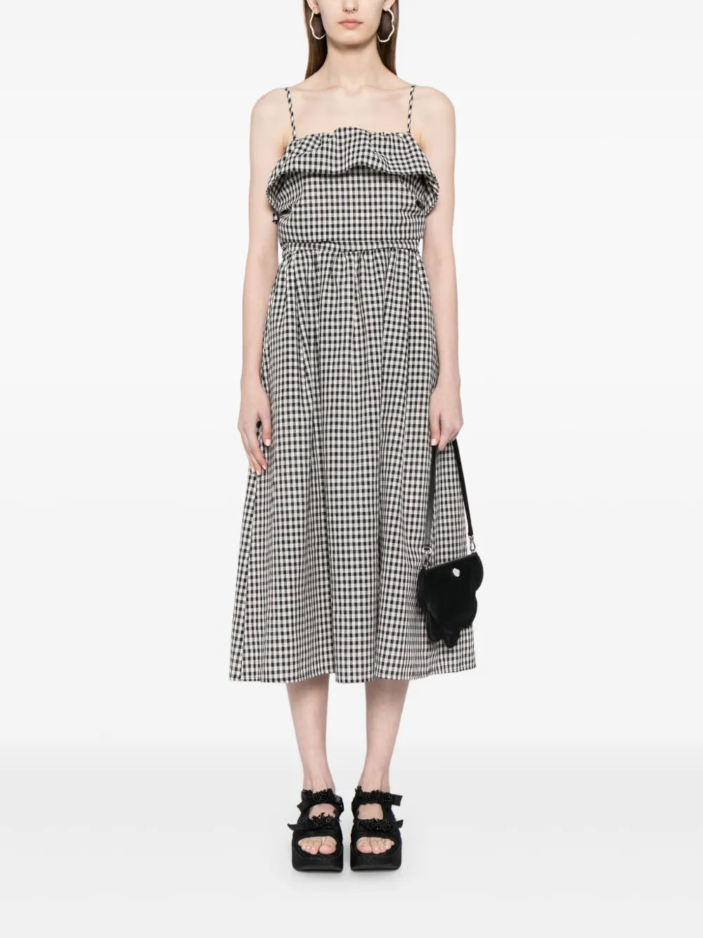 Check Pattern Midi-Dress