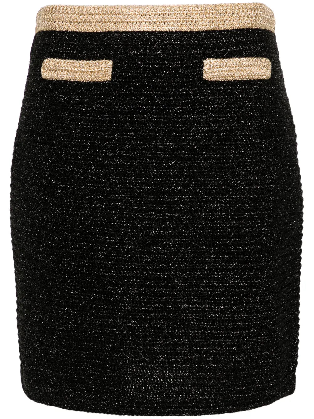 Lamé Knitted Miniskirt