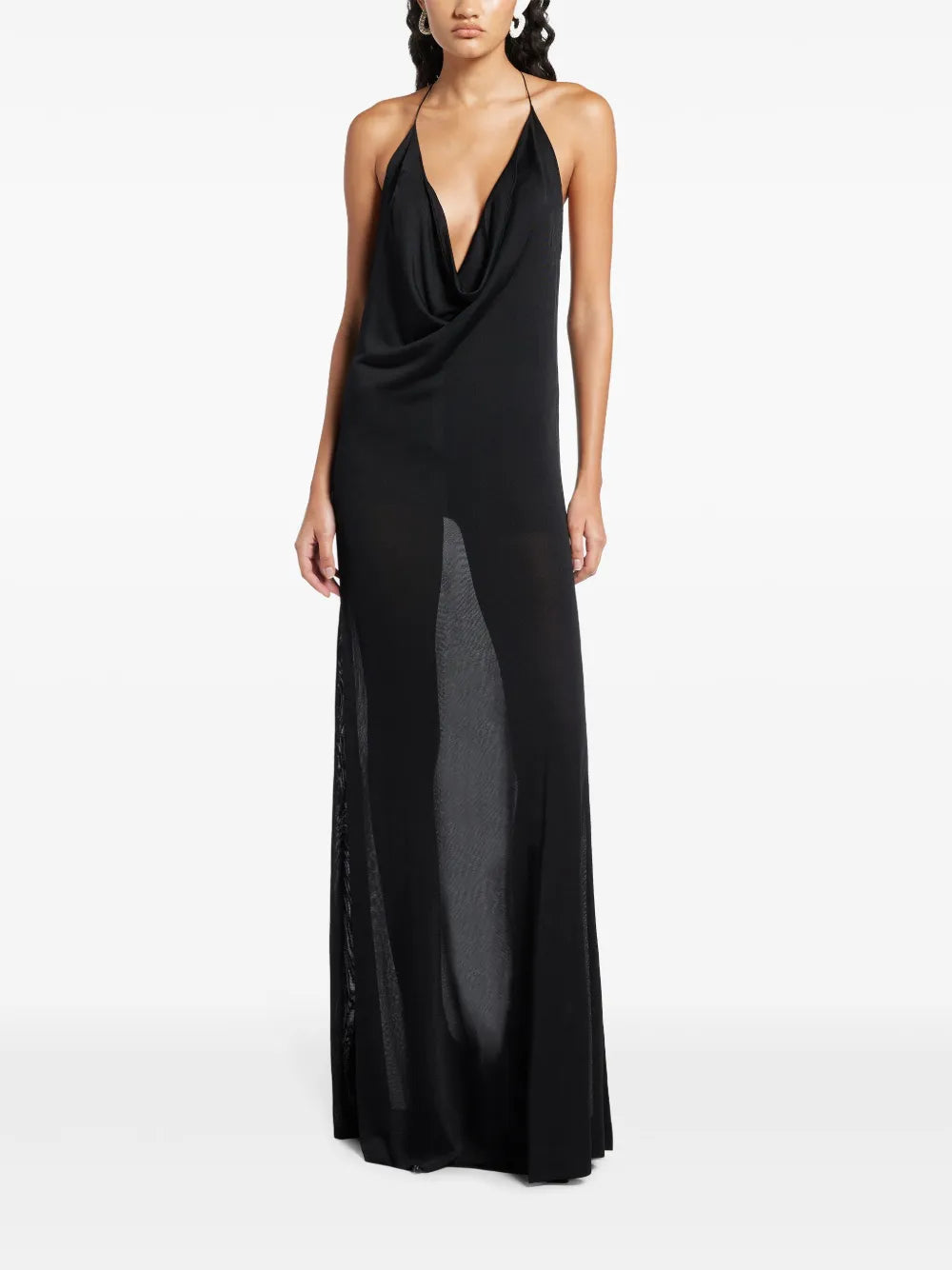 Semi-Sheer Long Dress