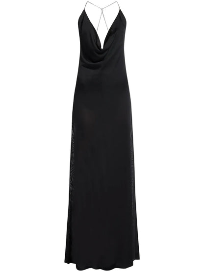 Semi-Sheer Long Dress