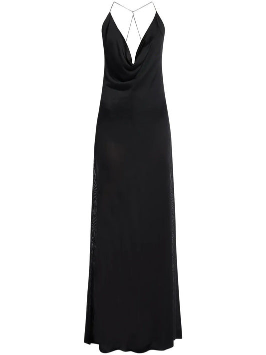 Semi-Sheer Long Dress