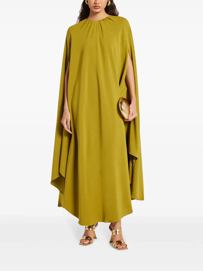 Cape-Effect Georgette Gown