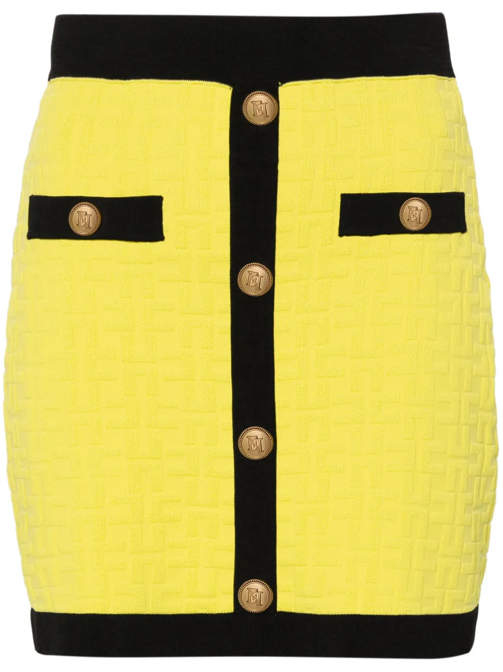 Logo-Embossed Knitted Miniskirt