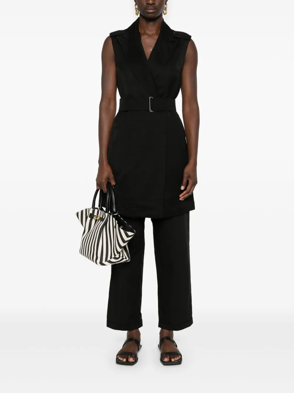 Drawstring Poplin Trousers