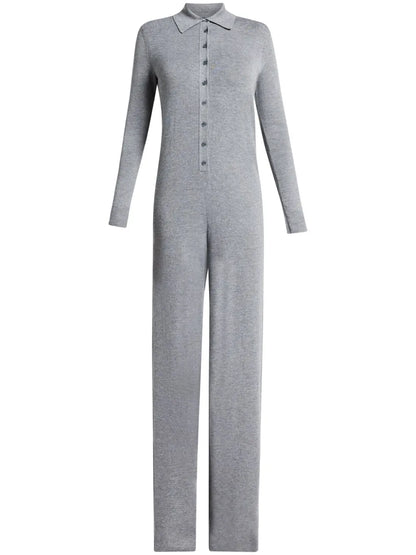 Mélange-Effect Jumpsuit