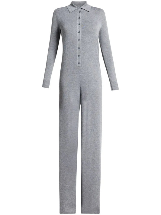 Mélange-Effect Jumpsuit