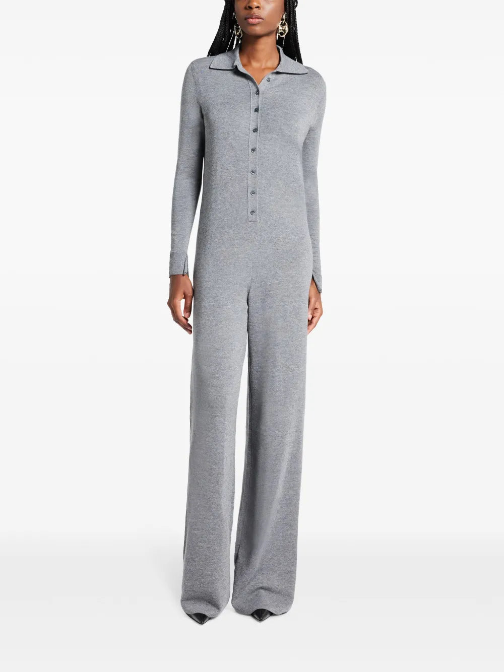 Mélange-Effect Jumpsuit