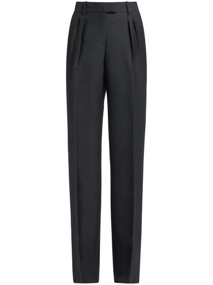 Pleat-Detail Tailored Trousers