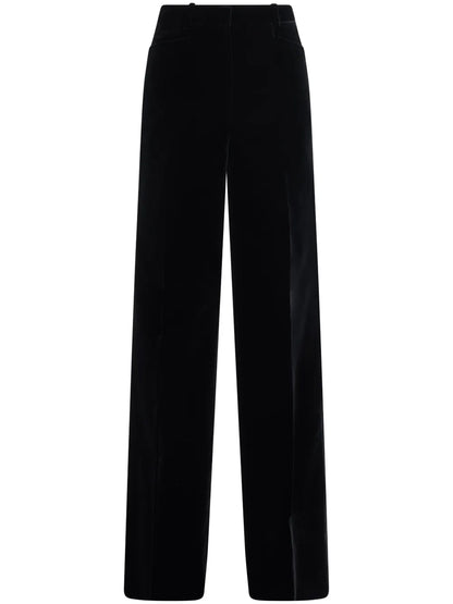 Velvet Tailored Boot Cut Trousers