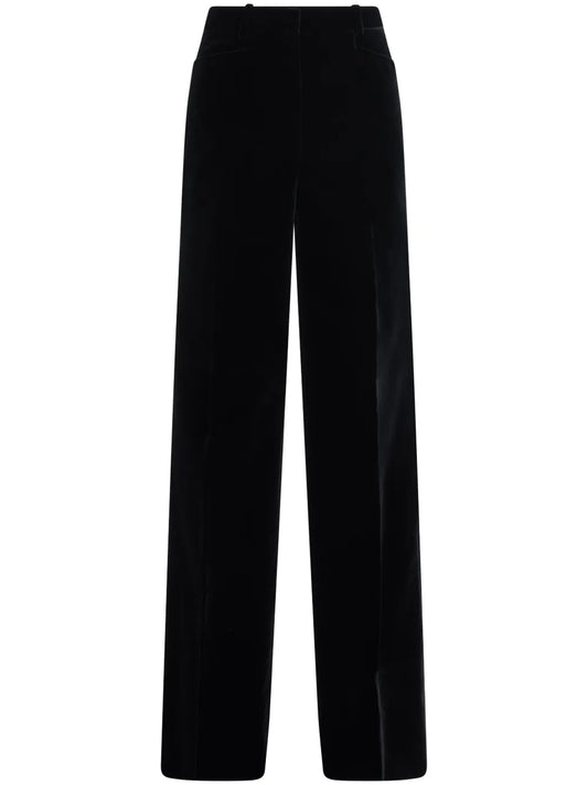 Velvet Tailored Boot Cut Trousers