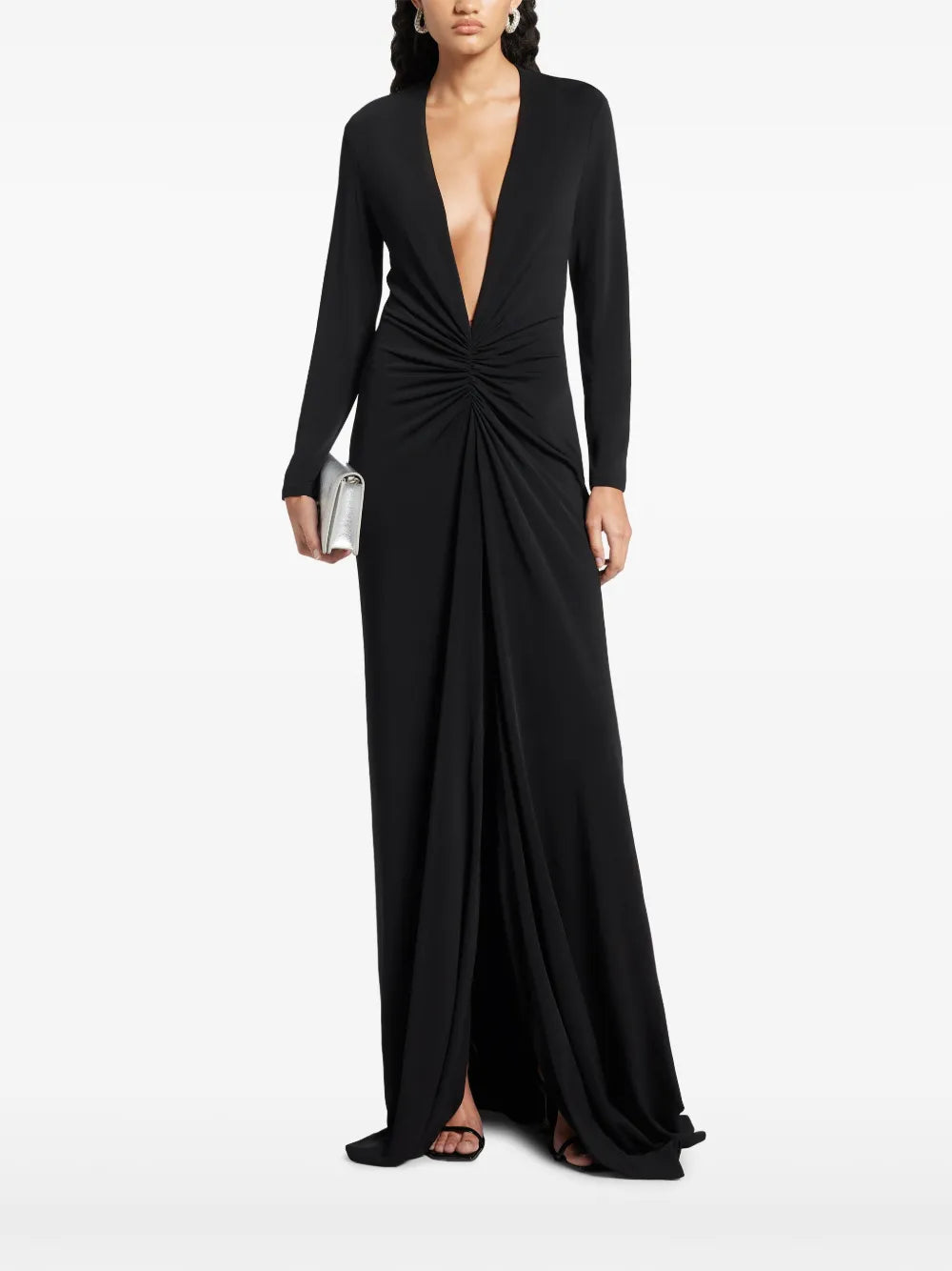 V-Neck Long Sleeve Dress