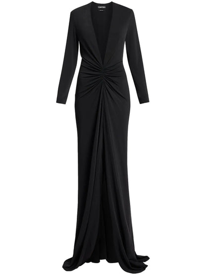V-Neck Long Sleeve Dress
