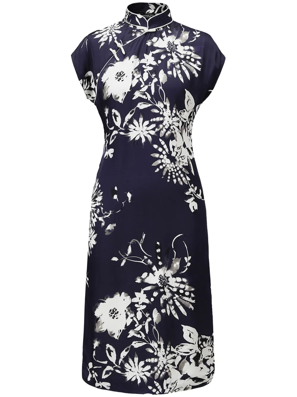 Shukui Floral-Print Cotton Midi Dress