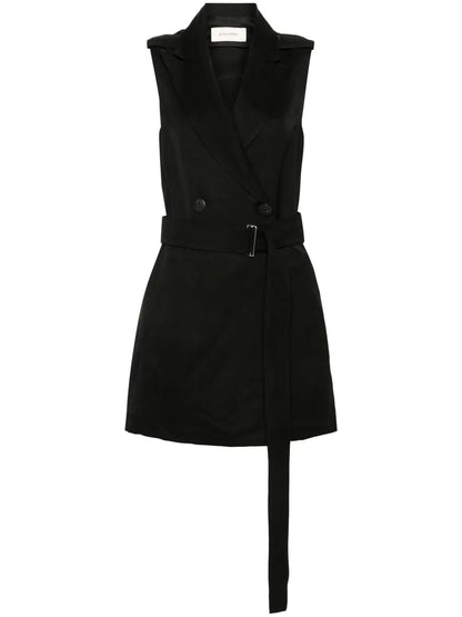 Double-Breasted Linen-Blend Waistcoat