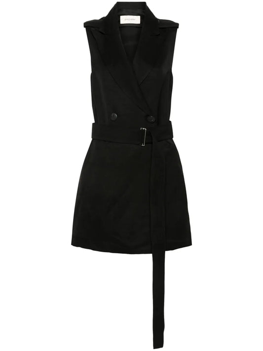 Double-Breasted Linen-Blend Waistcoat
