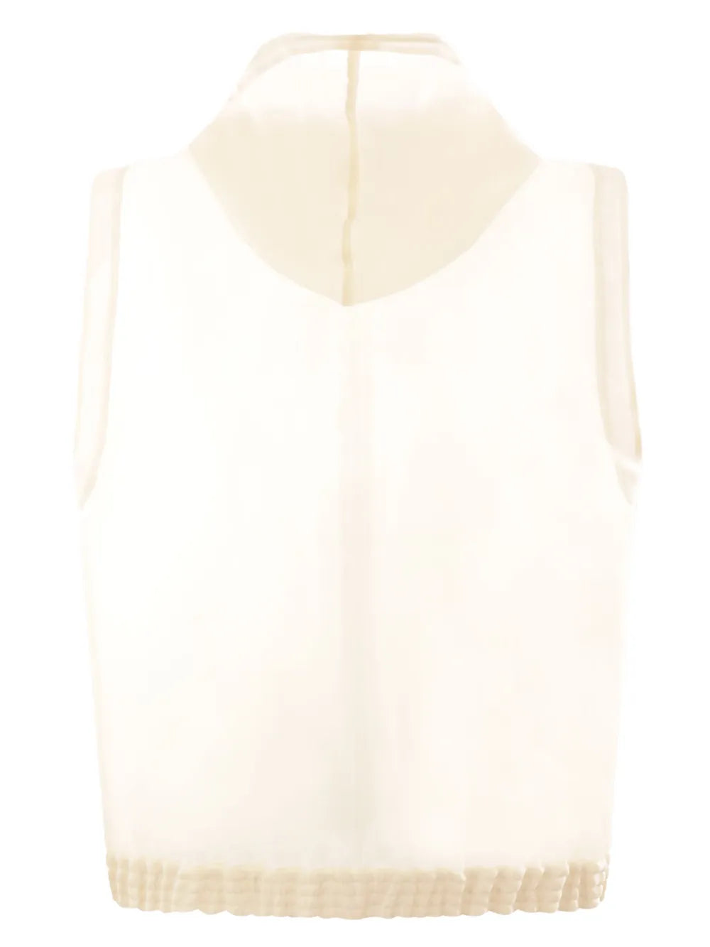 Drawstring-Hood Zip-Up Vest