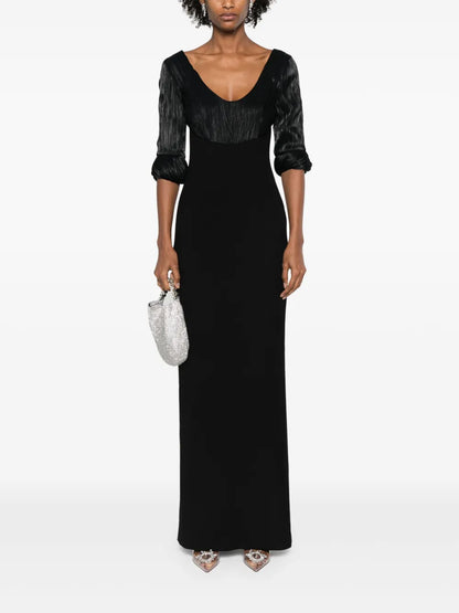 Flora Scoop-Neck Gown