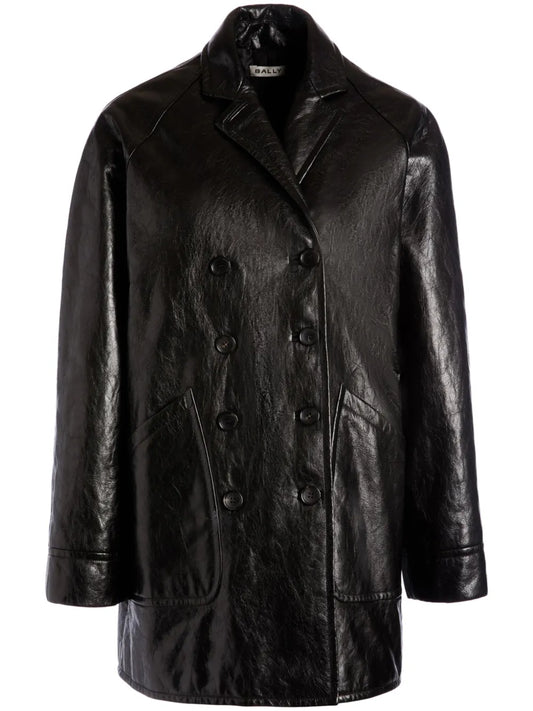 Lambskin Double-Breasted Coat