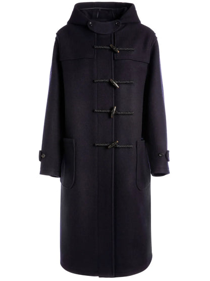 Toggle-Fastening Wool Coat