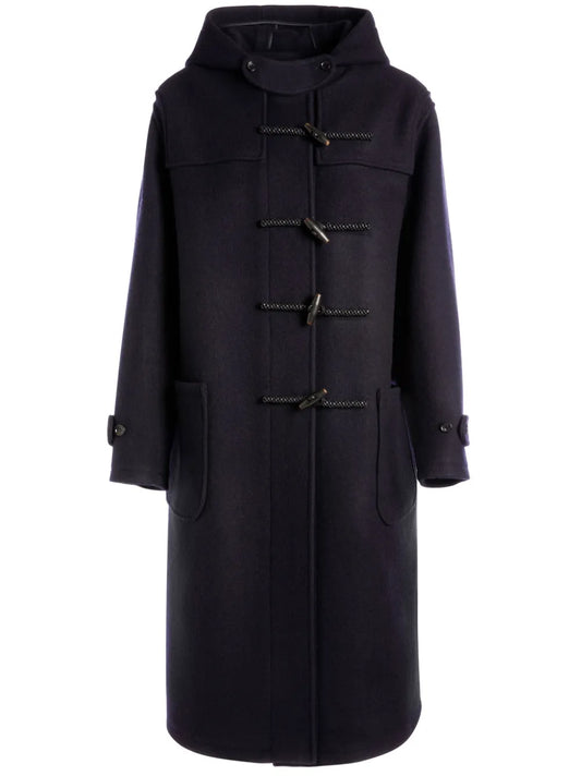 Toggle-Fastening Wool Coat