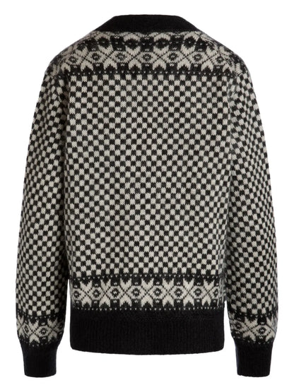 Jacquard-Pattern Cardigan