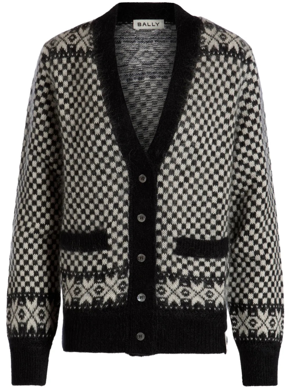 Jacquard-Pattern Cardigan
