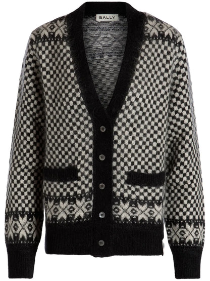 Jacquard-Pattern Cardigan