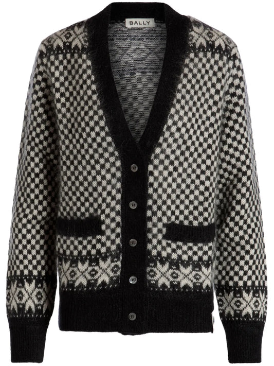 Jacquard-Pattern Cardigan