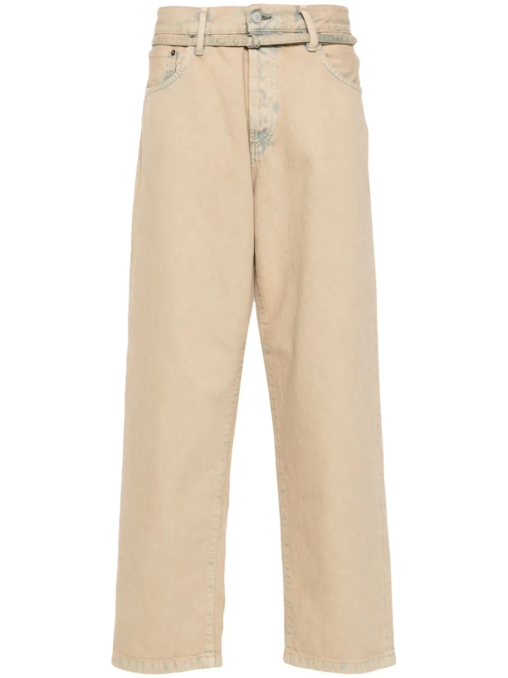 Belted Straight Jeans