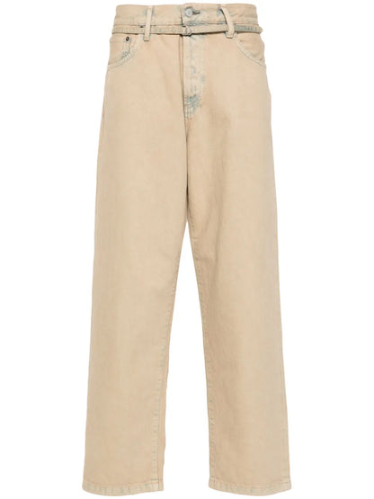 Belted Straight Jeans