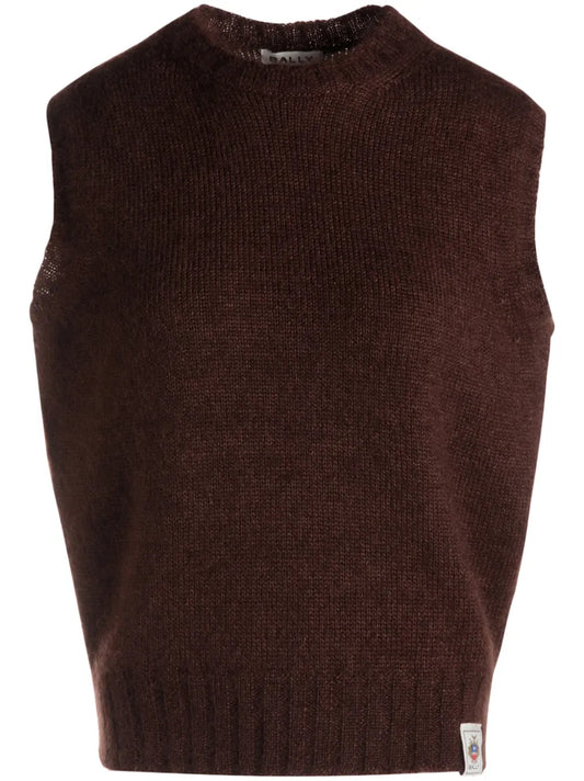 Logo-Patch Knitted Top